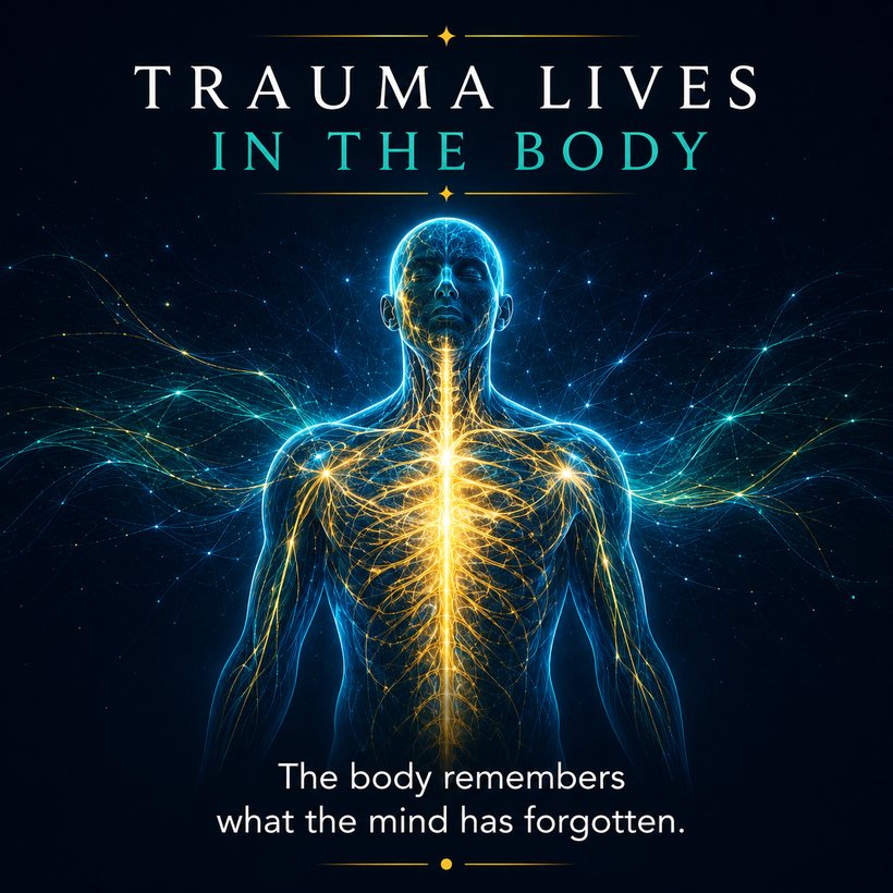 Trauma lives in the body: the body remembers what the mind has forgotten.